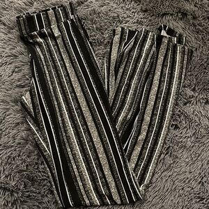 Striped Black and Gray Pants